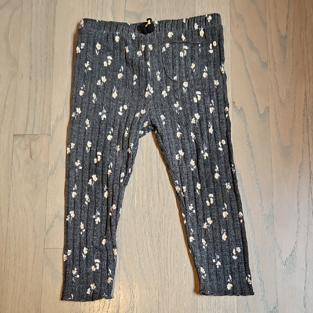 Zara Charcoal Floral Leggings